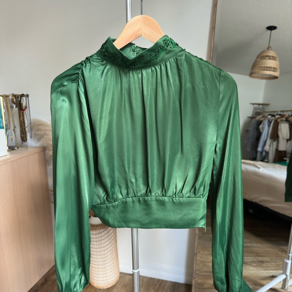 Elegant Green Zara Top